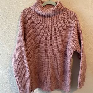 SOLD Pink Mock Neck Sweater
